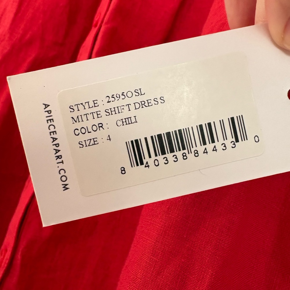 Apiece Apart Red Button-Front Maxi Dress - Picture 4 of 5